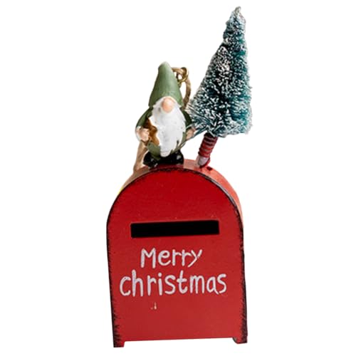 Beatifufu Hanging Christmas Mailbox Decor Iron Craft Mailbox Pendant Decorative Xmas Tree Ornaments