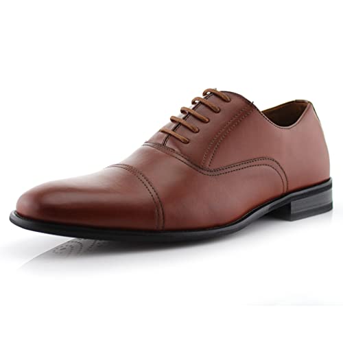 Image of Ferro Aldo Men's Classic Cap Toe Oxford Dress Shoe Collection | Perfect for Formal, Business, and Wedding Attire