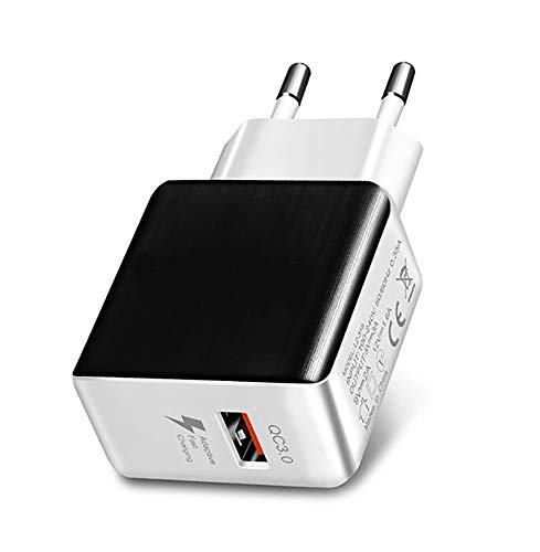 YHML Cargador QC3.0USB, Cargador De Carga Rápida Cepillado Cover