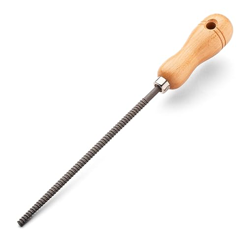 Kings County Tools 8" Round Woodworking Rasp | High Quality Steel Material | Durable and Long-Lasting | 4" Beech Wood Handle