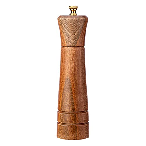 pepper grinder Molinillo de Pimienta Manual 2 molinillos de Especias de Madera Ajustables Tarro de Especias de 8 Pulgadas con núcleo de molienda de cerámica Cover