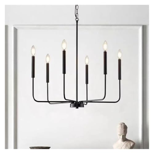 Lustre bougie LED retro industriel et moderne pour salon et chambre