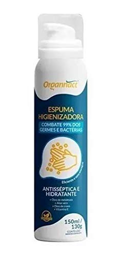 Espuma Higienizadora Organnact Antisséptica e Hidratante para as mãos