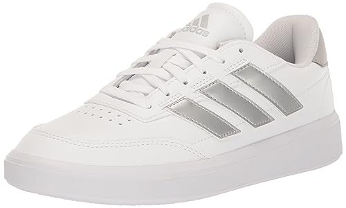 adidas COURTBLOCK COURTBLOCK pour Femme, Blanc/argenté métallisé/Gris, 6