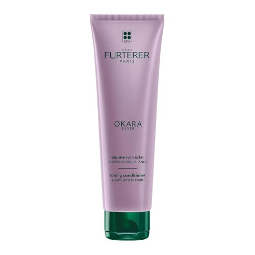 Rene Furterer OKARA SILVER Toning Conditioner, Purple Conditioner for Blonde, White, Grey, Silver, Pastel Hair, 5 fl oz