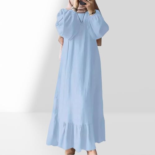 Robe maxi musulmane confortable à poches pour rester libre - 3