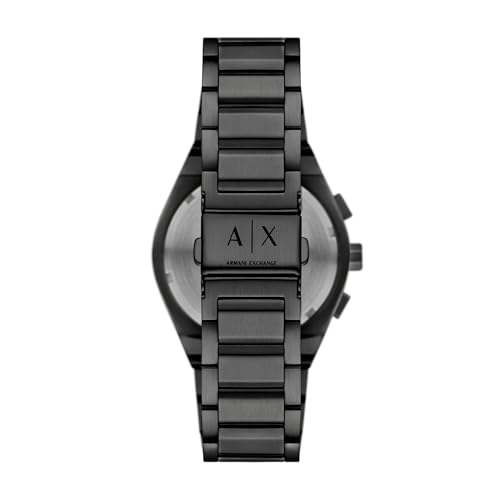 Armani Exchange Stainless Steel Analog Black Dial Men's Watch-Ax4183, Band Color:Black