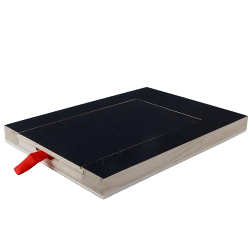Enwye Tablero de madera para archivar con caja de snacks incorporada, papel de lija, almohadilla para afilar cachorros, resistente rascador para patas de perro, para el cuidad, 25 x 3 x 35 cm