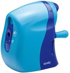 (まとめ) ソニック かるハーフ 手動鉛筆削り 青 SK-802-B 1台 【×4セット】 ds-1575155