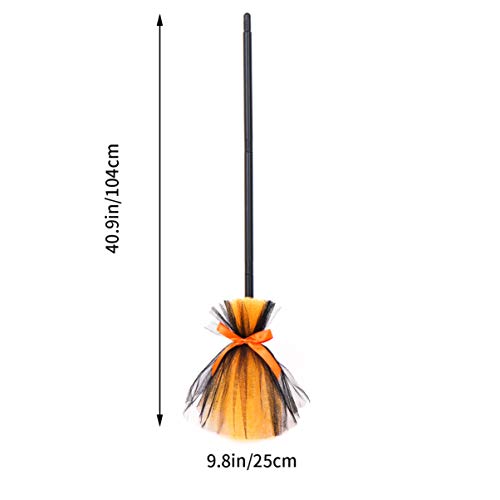 Halloween Witches Broom,Witch Flying Broomstick Cosplay Broom Prop for Halloween Masquerade Carnival Party Decorations Photo Booth Accessory - Image 4