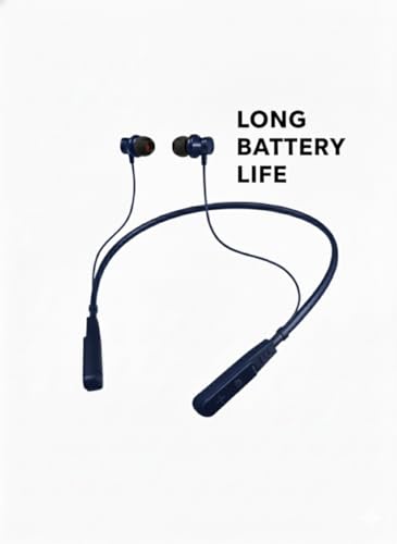 Image of Wireless Neckband Bluetooth Earphones 40 Hrs Playtime with Mic | Type-C Fast Charging, Deep Bass, Magnetic Earbuds, in-Ear Headphones for All