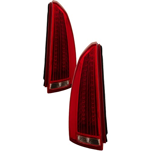 HEADLIGHTSDEPOT Tail Light Compatible with Cadillac DTS 2006-2011 Includes Left Driver and Right Passenger Side Tail Lights