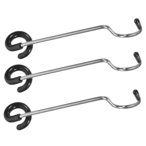 Abaodam 3pcs Camping Light Hooks Stainless Steel Hook for Tent Lamp Easy Install Camping Light Pole Anti-Slip Sleeve