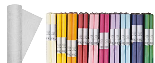 Ciao-Mantel de rollo de papel de damasco, blanco, rayas, color, 7m x 120cm (34029)