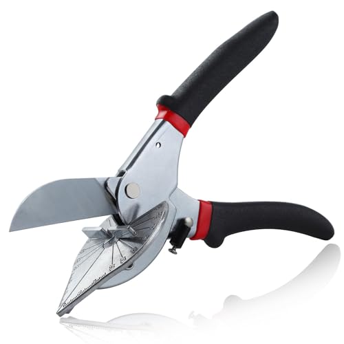 SPEEDWOX モールカッター 45度 プラスチックカッター プラスチックモール カッター モールカッター アングルハサミ 木工用ラチェットマイター鋏 マルチアングルマイターカッター 配線モール マルチアングル カッター ユニバーサルカッター 角度カッタ