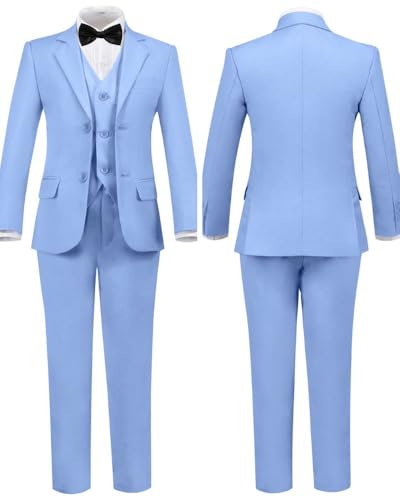 Image of Boys Suit for Kids Formal Slim Fit Tuxedo Suits Ring Bearer Outfit