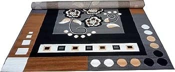 Image of Soft Modern Washable Beautiful Acrylic Rugs for Home Decor Living Room 6x8 Feet (180 x 235 Cm) Grey Color