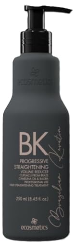 ECOSMETICS 250ML Brazilian Keratin Treatment Organic Blowout Complex | Nanoplastia | Straightening & Smoothing System | Volume Reducer | Queratina Brasileña Keratina Para Alisar el Pelo