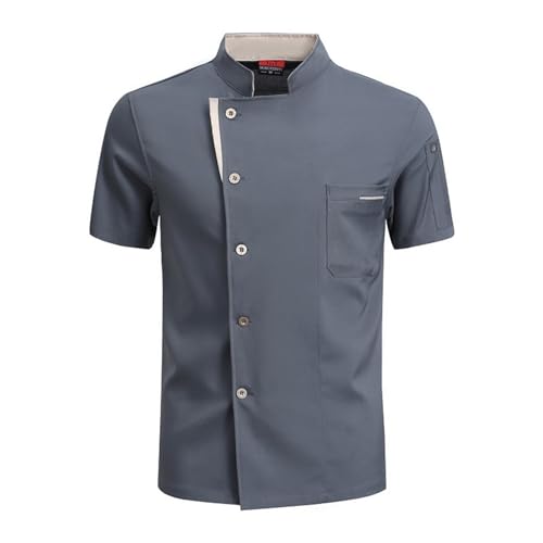 Veste de chef d'été respirante à manches courtes uniforme de cuisine mixte