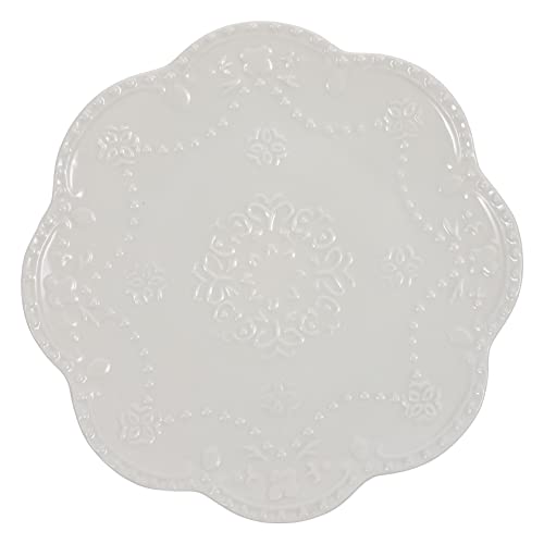 PRETYZOOM Tea Tray Serving Plate Ceramic Dinner Plates Nut Serving Platter Cute Plates Ceramic Platter Paper Tea Salad Plate Decor Small Plates White Delicate 6 Piece Set Ceramics