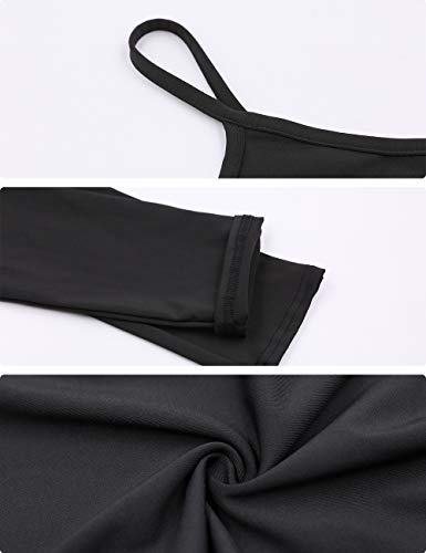 Amilia Womens Spaghetti Strap Bodycon Tank One Piece Jumpsuits Rompers Playsuit Black #TOP4