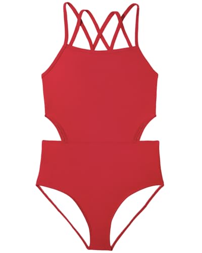 Century Star Girls' One Piece Swimsuits 2025 for Teens Bathing Suits Cut Out Swimwear Sport Cute Tween Kids 10-15 Years