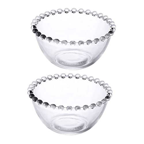ULTECHNOVO 2pezzi Ciotola Quadrata in Vetro Traspentente Ciotola Per Insalata Da Cucina Per Dessert Per Uso Domestico Decorativa Per Alimenti