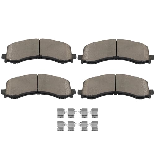 Image of SCITOO D2382 Front Ceramic Brake Pads Sets w /Hardware Replacement For Ford For Bronco 2023,For Ford For Expedition 2022-2023,For Ford For F-150 2021-2023,For Ford For F-150 Lightning 2022-2023