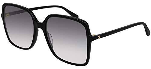 GUCCI Damskie okulary przeciwsłoneczne GG0544S, czarno-szare, 57, czarno-szary, 57