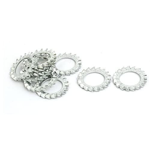 Toolparts and Accessories 16mm Inner Dia Carbon Steel Zinc Plated External Serrated Lock Washer 10pcs (#CN#130824-05732)