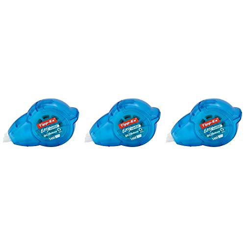 TIPP-EX - Lote de 3 cintas correctoras Easy Refill (5 mm x 14 m), color azul transparente