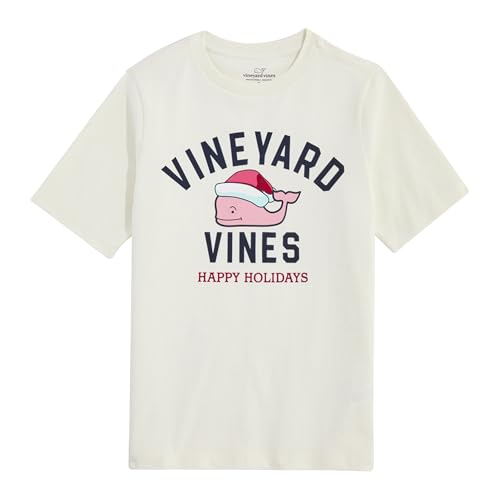 vineyard vines Boys' Santa Whale Short-Sleeve Tee