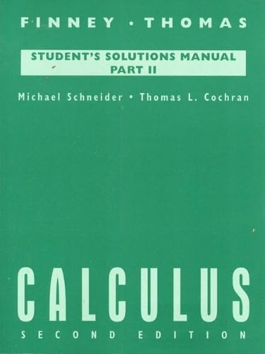 Calculus : Student's Solutions Manual, Part II