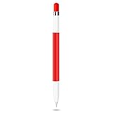 ZOVER Magnetic Sleeve Compatible with Apple Pencil,Silicone Holder Grip with Cap for Apple iPad Pro Pencil (Apple Pencil Not Included)-Red