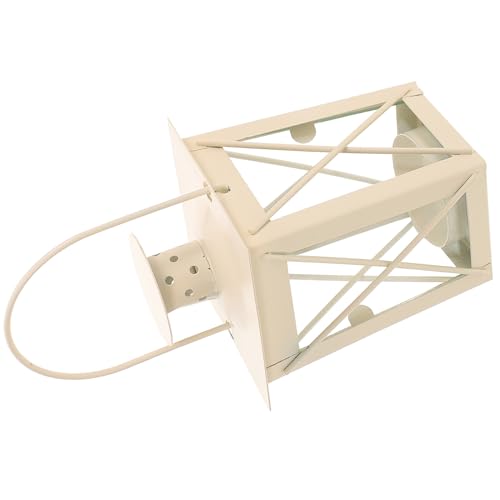 MOTHNUR Farol de Vela Decorativo de Hierro Color Blanco Estilo Marroquí X para Bodas y Decoraciones Románticas Farol de Vela de Mesa Ornamental Adecuado para Fiestas y Cumpleaños