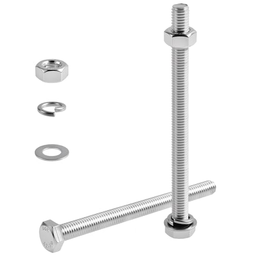 Boulons hexagonaux en acier inoxydable 304 premium M8 x 130 mm pour assemblages extérieurs durables