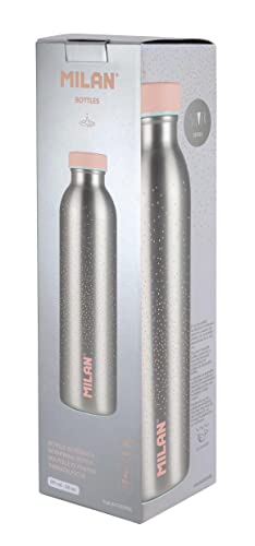 Miniatura 2 de MILAN® Botella isotérmica de acero inoxidable 591 ml serie Silver, rosa