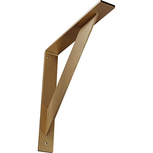 2" W x 14" D x 14" H Traditional Steel Bracket, Hammered Gold
