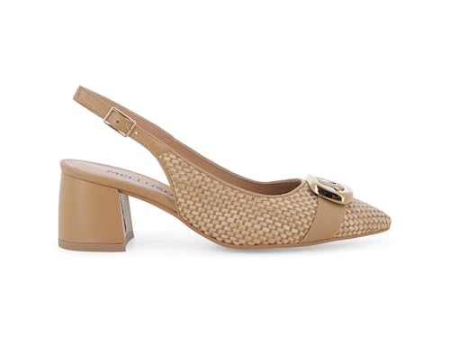 Slingback Melluso en cuir tressé l'élégance italienne pour femme