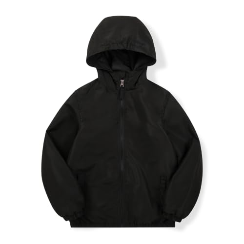 Image of SNOW DREAMS Boys Waterproof Rain Jacket Windbreaker Lightweight Coat Kids Raincoat Outerwear