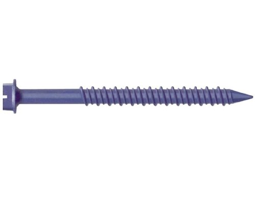 MKT Steel Conset Masonry Screw Anchor, Hex Washer Head Faced, 1/4
