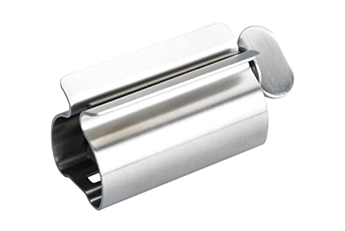 Maximex Pressa per Tubi in Acciaio Inox, svuota Senza Fatica Tutti i Tubi in plastica e Metallo, con Funzione Verticale, Acciaio Inox