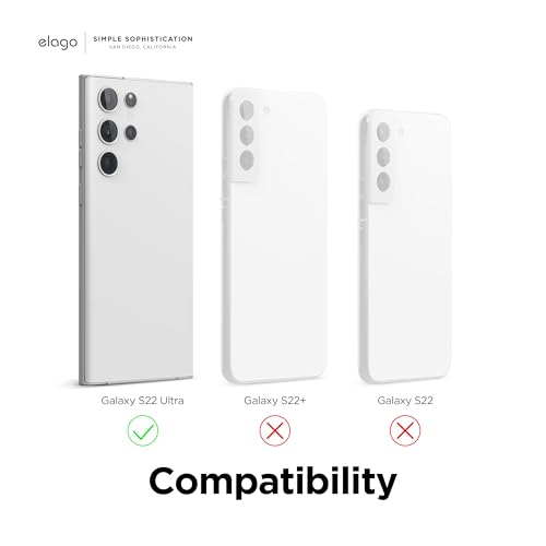 elago Hybrid Clear Sleek and Light Design, Protective, Shockproof Bumper Case, Durable TPU and Poly Carbonate Compatible For Samsung Galaxy S22 Ultra 6.8 inch (Transparent)