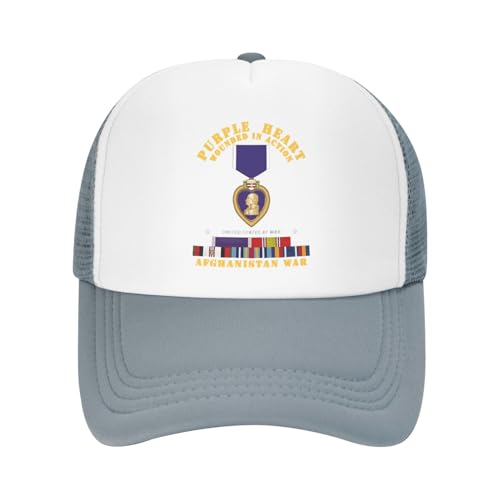 Purple Heart Medal US Military Purple Heart Veteran Trucker Hat Snapback Mesh Baseball Cap Unisex2