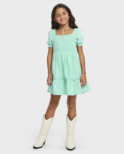 Image of The Children's Place girls Floral Smocked Babydoll Dress