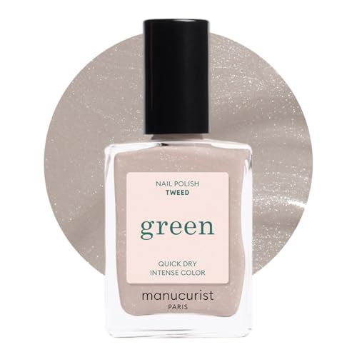 Manucurist Green - Grauer Nagellack Tweed - Nagellack Schnelltrocknend - Nägel Selber Machen - Vegan 12-freier - Plant-Based - Nail Polish - Made in France