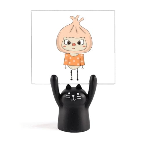 Porte-mémo en porcelaine Food Baozi chat noir de qualité