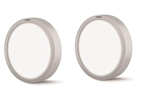 Image of Wipro Garnet 12-Watt LED Trimless Surface Panel (Pack of 2,Cool Day Light, White, Round)