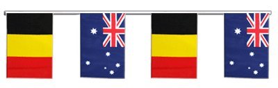Guirlande d'amitié Belgique - Australie 6 m aux finitions soignées pour réception