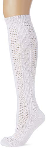 Lusana Damen Kniestrumpf mit traditionellem Muster Trachtenstrümpfe, Weiß (Weiß 26), 38 (Herstellergröße: 38-40) Cover
